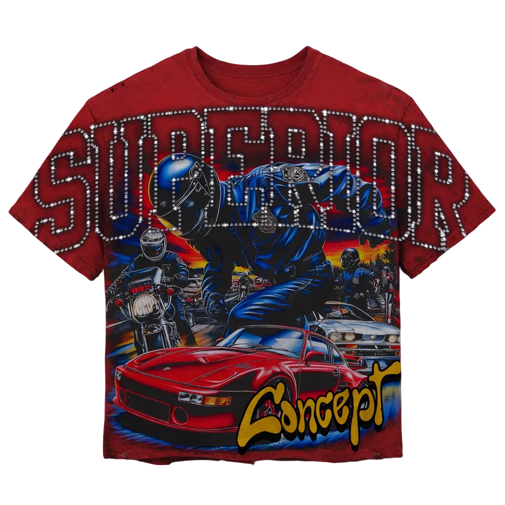 Superior Red Tee ¨ Run to the de car ¨
