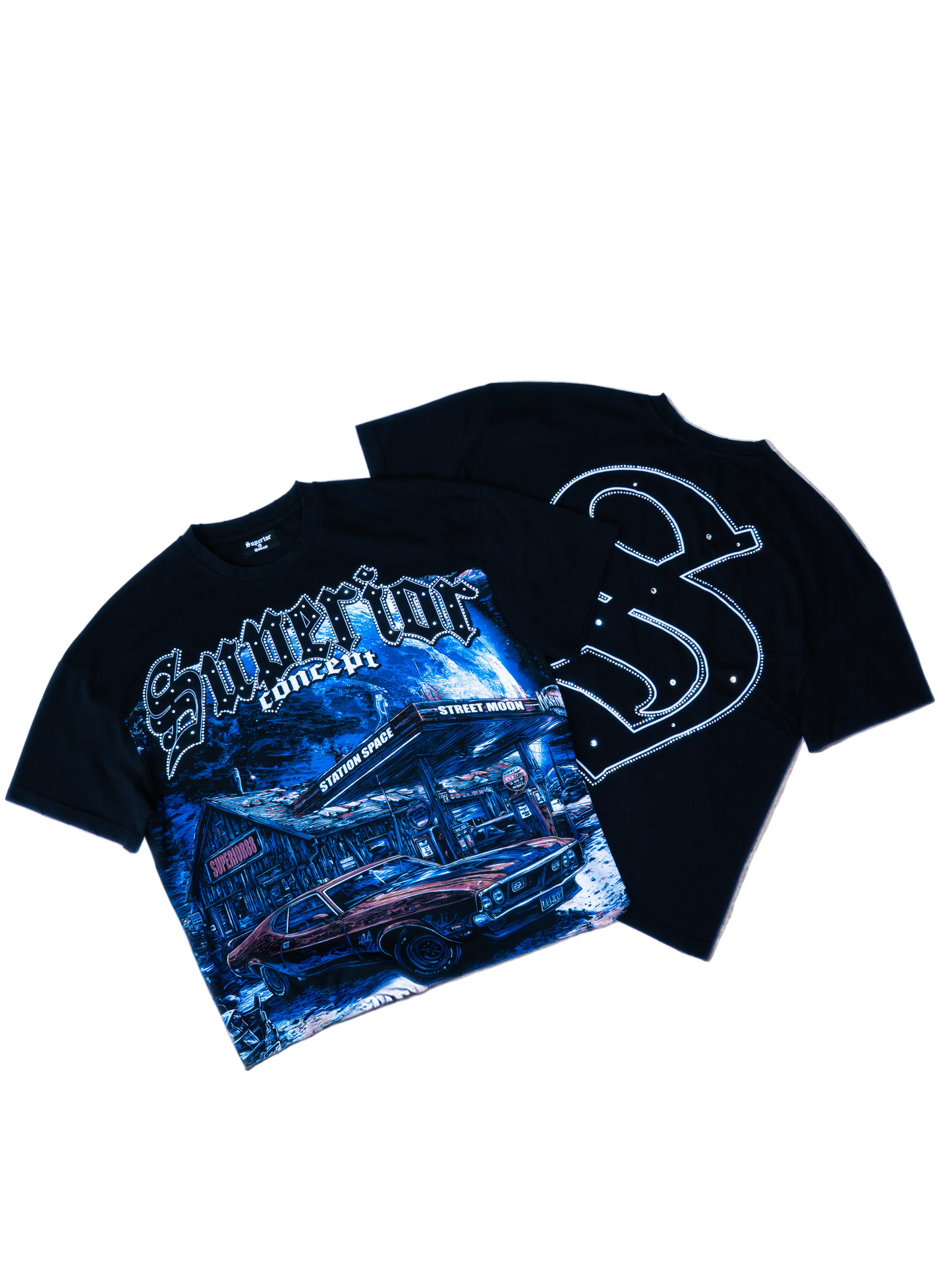 Superior Black Tee Space Station