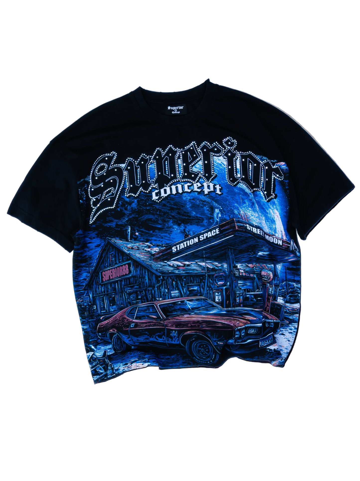 Superior Black Tee Space Station